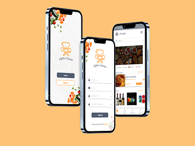 Alpha Cuisine food ordering application app design ui