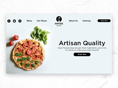 Empire Slice Landing Page Design clean design designer landing design landing page landingpage layout layout design minimal new york pizza ui ux web web design website website design