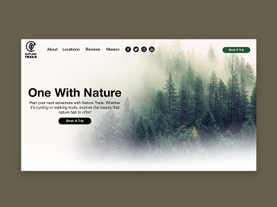 Nature Trails Landing Page art brand design branding clean designer landing page landing page design layout layout design logo design minimal package design packaging ui web design webdesign website website design