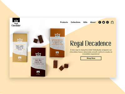 Royal Chocolatier Landing Page Design