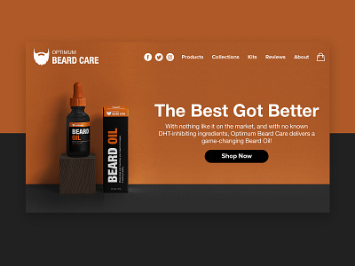 Optimum Beard Care Landing Page Design branding clean designer landing landing design landing page landing page design landingpage minimal ui ui ux ui design uiux web web design web designer webdesign website website design websites