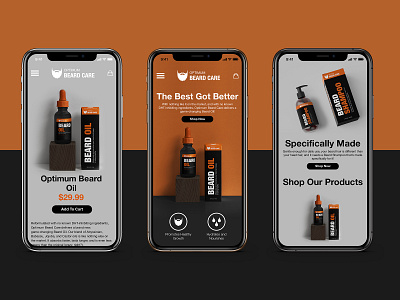 Optimum Beard Care Mobile Site Design