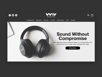 WAV Acoustics Desktop Landing Page