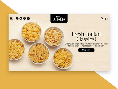 Pasta D'Italia Landing Page Design