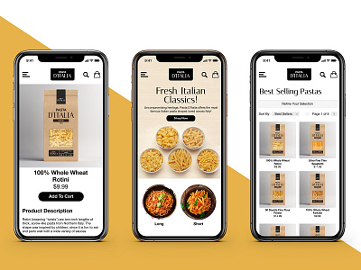 Pasta D'Italia Mobile Site Design