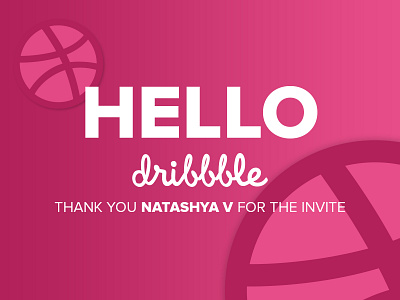 Hello Dribbble! clean design graphic graphic design graphic designer graphicdesign logo new typography vector