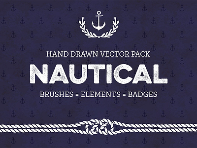 Nautical Vector Pack badges brushes elements photoshop psd vector