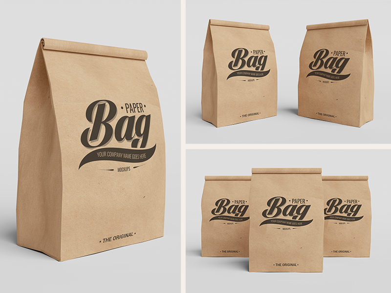 Download Free Paper Bag Mockups by Photoshop Lady on Dribbble