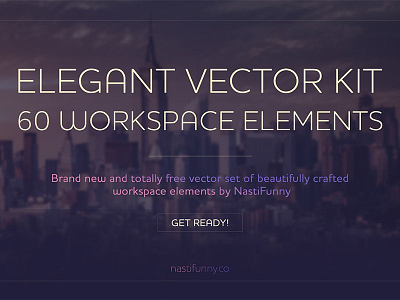 Elegant Vector Kit with 60 Workspace Elements elements flat free freebie kit photoshop psd vector workspace