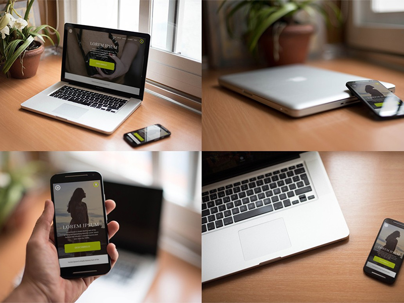 Download Smartphone & Notebook PSD Mockups by Photoshop Lady on Dribbble