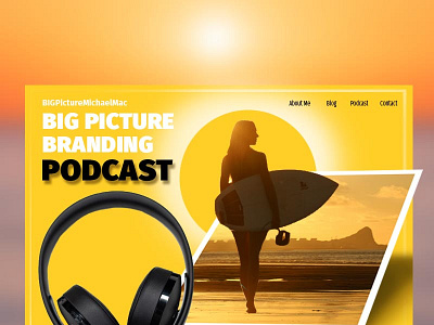 BIG Picture Branding Podcast Landing Page branding design landing page photoshop ui web design