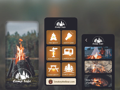 CampSafe App branding design mobile photoshop ui design ux