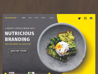 Meal Plan Website branding design landing page photoshop ui ux