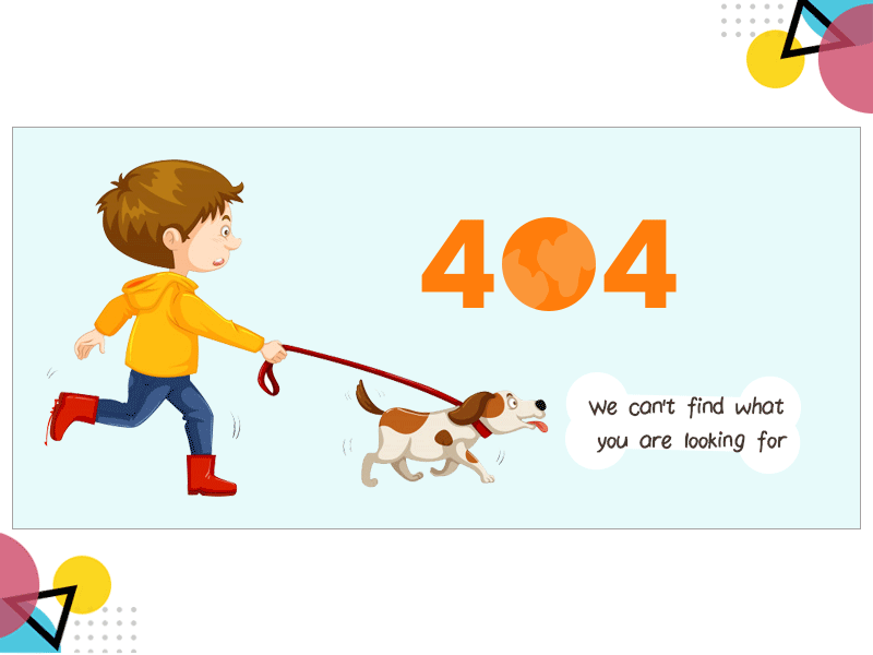 404 Error 404 404 error 404 page animation dog error