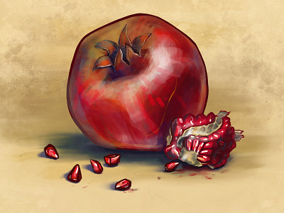 Pomegranates art artdesign artwork branding design digital art digital painting illustration sketching ui