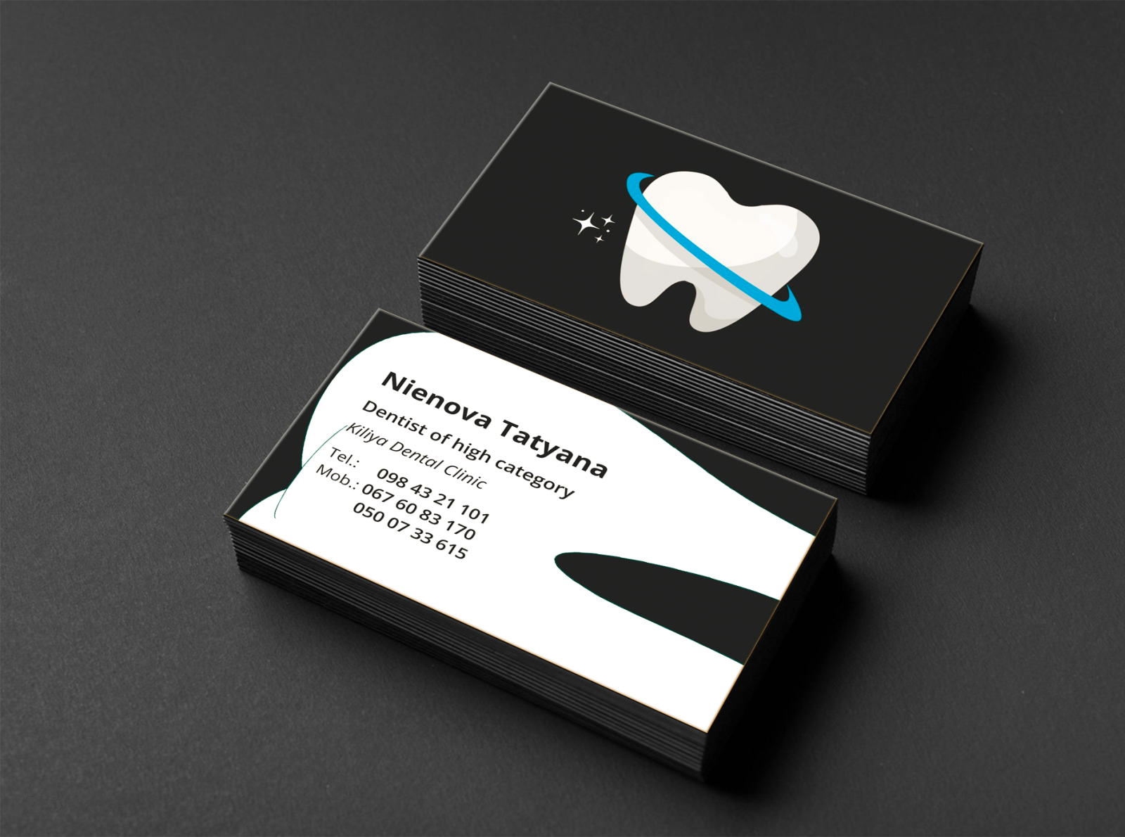 visiting card design for dentist