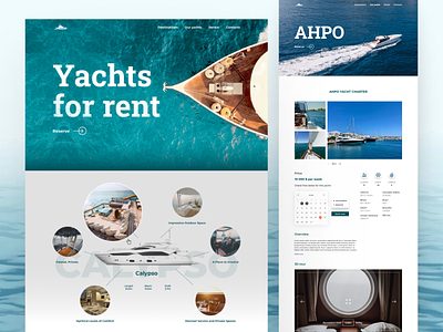 Yacht Rental | Website adaptive boat booking design graphic design landing rantal regatta rent sailing ship travel trip ui ux vessel web design yacht yachting