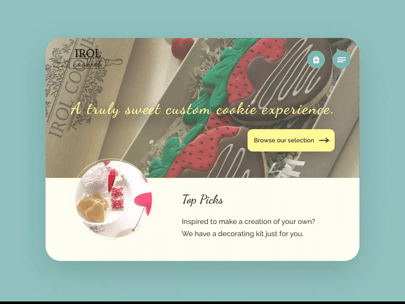 Cookie business landing branding figma graphic design landing page ui web design