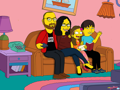 Custom Couch Simpsons Portrait ux