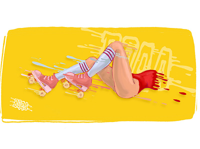 Illustration-Roller-Skate-Legs-Vodawotah roller skate surf