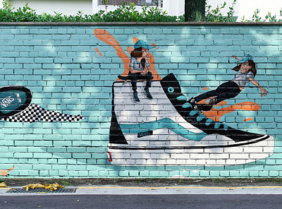 VANS "OFF THE WALL" | Graphic Character Design branding character design exterior graphic design illustration mural