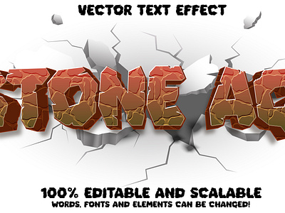 Stone Age Rock Typography Text Effect