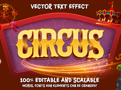 Circus editable vector text effect