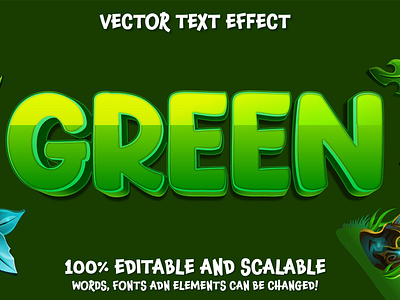 Green Plant editable text effect