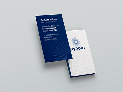 Dynata b2b branding business card dallas design graphic design logo spire