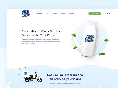 LX2 - Fresh Milk Web Design branding clean design fresh design fun introducing layout design lively lx2 milk minimal product ui webflow website design