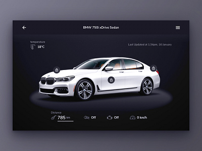 LX2 - Dailyui 34 - Car Interface car interface dailyui