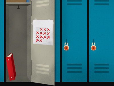 Lockers illustration lockers school
