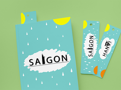 Saigon- Hanoi Cities Vietnam adobeillustrator bookmark books design digitalart graphic design hanoi illustration saigon vietnam