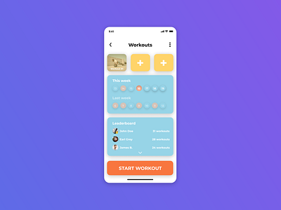 Workout app daily ui design ui ui design user user interface user interface design
