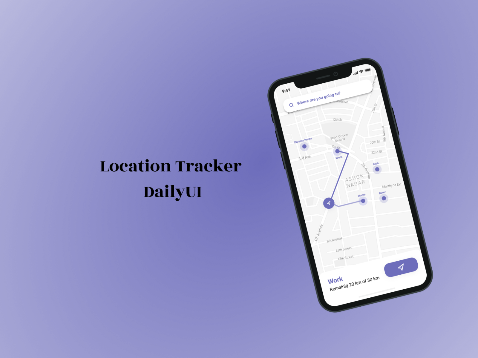 Location Tracker DailyUI 020 Figma by Aml Hasabo on Dribbble