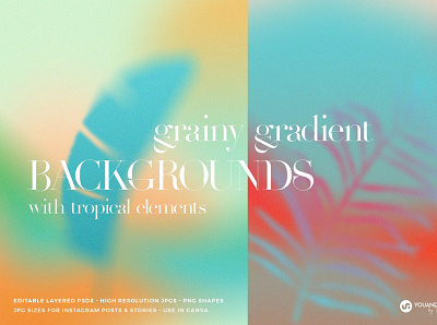 Tropical Gradient Backgrounds and Textures abstract aesthetic background backgrounds canva colorful exotic futuristic gradient gradients grainty instagram invitation party poster shapes summer textured trending tropical