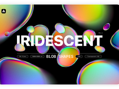 Iridescent Blob Shapes Collection 3d abstract aesthetic background blob blur bubble chrome colorful design dimensional element fluid gradient holographic iridescent isolated liquid metaball pearl