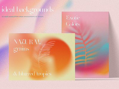 Tropical Grainy Gradient Backgrounds 3d abstract aesthetic art background backgrounds design elements graphic graphic design graphic elements graphics illustration logo summer texture textures tropical tropical elements ui