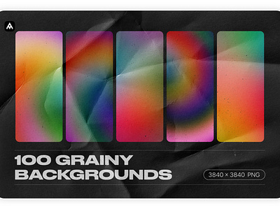 Grainy Backgrounds - 100 Retro Gradients Pack abstract artistic aura background blur blurry colorful cover design digital distorted download funky gradient grain graphic graphics holographi iridescent multicolor