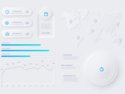 Neumorphic Infographic Elements