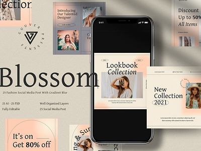 Blossom Instagram Posts & Stories Templates