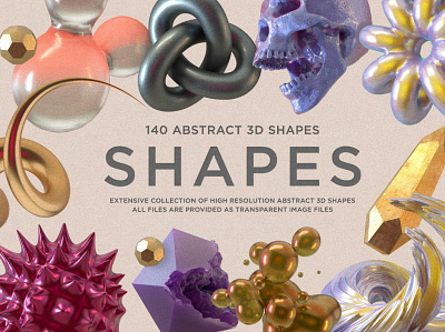 Shapes: 140 Abstract 3D Shapes 3d abstract adobe photoshop art background design graphic graphic design graphics illustration logo photoshop shape shapes ui user interface ux web design web development website