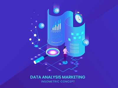 Data Analysis - Isometric Concept analysis analytics background backgrounds concept design illustration illustrations isometric isometric design isometric illustration landing landing page landing pages page pages web web design web development website