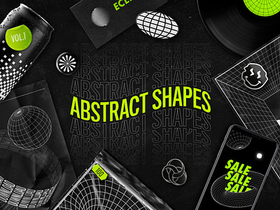 Abstract Shapes Collection – 100 Design Elements