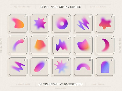 Grainy Shapes & Blurry Gradients Textures abstract aesthetic art background backgrounds branding design gradient gradient shape gradient shapes graphic graphic design graphic elements graphics illustration shape shapes texture textures ui