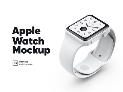 Apple Watch White Ceramic Mockup