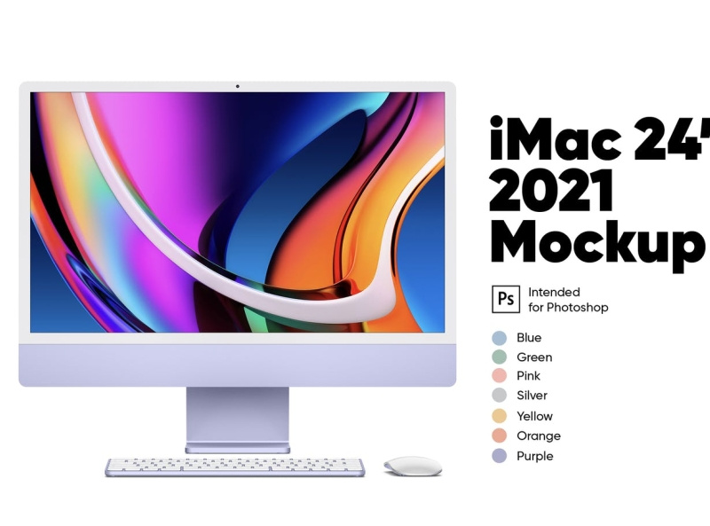 iMac 24” 2021 Mockup by Graphic Assets on Dribbble