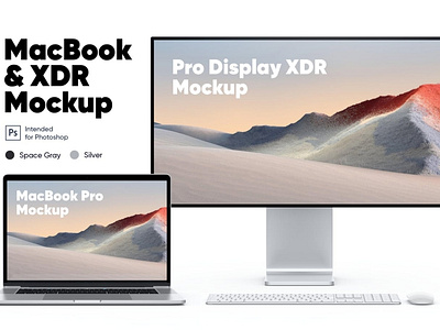 Macbook Pro & Pro Display XDR Mockups abstract clean design device display laptop mac macbook macbook pro mockup phone phone mockup presentation realistic simple smartphone theme ui ux web