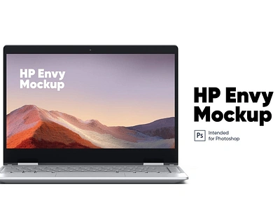 HP Envy Mockup abstract design device display laptop mac macbook mockup phone phone mockup presentation realistic simple smartphone theme ui ux web webpage website