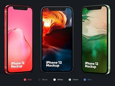 iPhone 12 (All Colors) Mockup